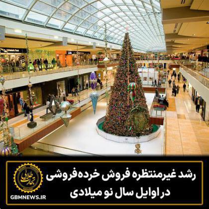 رشد غیرمنتظره  فروش خرده‌فروشی در اوایل سال نو میلادی
